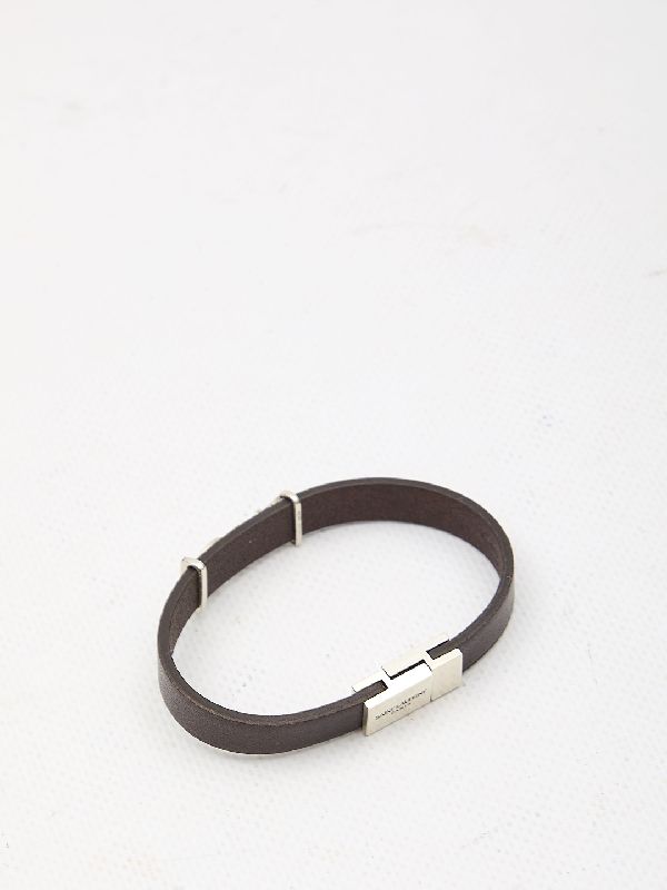 Cassandra Logo Leather Bracelet