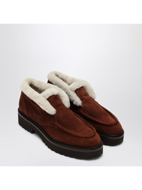 スエードファーローファー