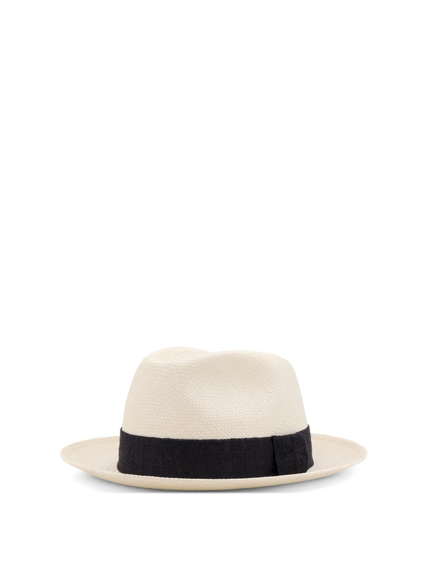 Logo Band Straw Fedora