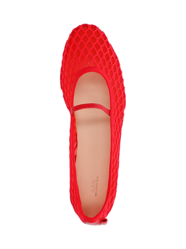 A.P.C. Red Flat Shoes