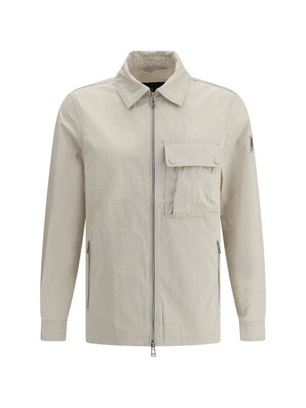 Chest Pocket Zip-Up Cotton Jacket