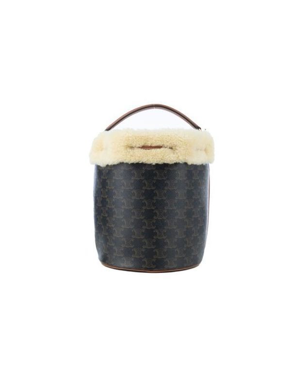 Clara Triophe Shearling Bucket Bag