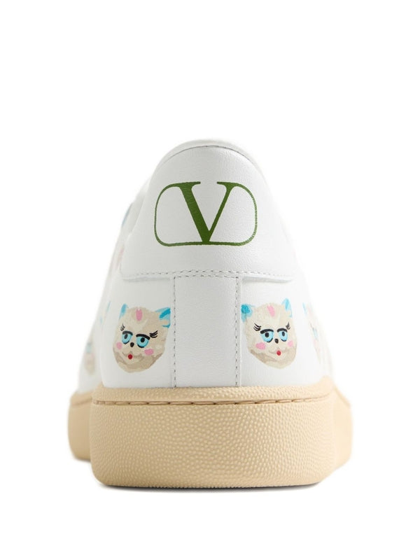 Valentino White Low Top Sneakers