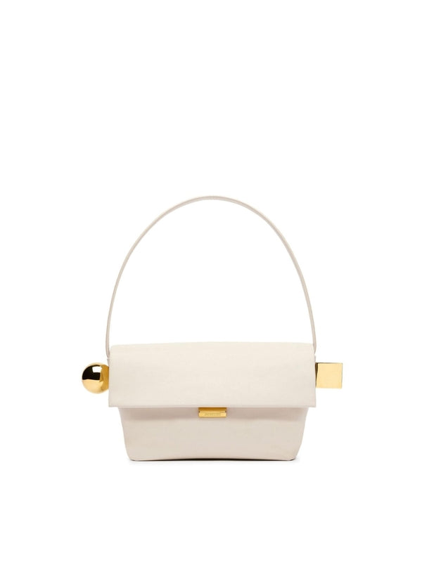 ROND CARRE Flap Leather Shoulder Bag