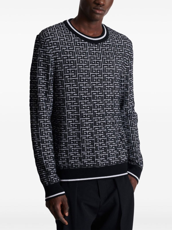 All-Over Logo Jacquard Wool Knit