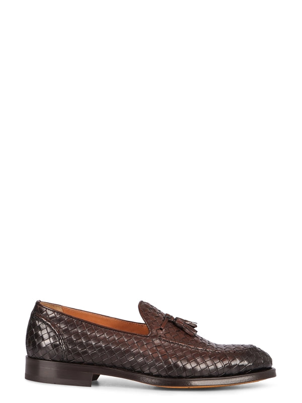 Tassel Detail Braid Leather Loafer