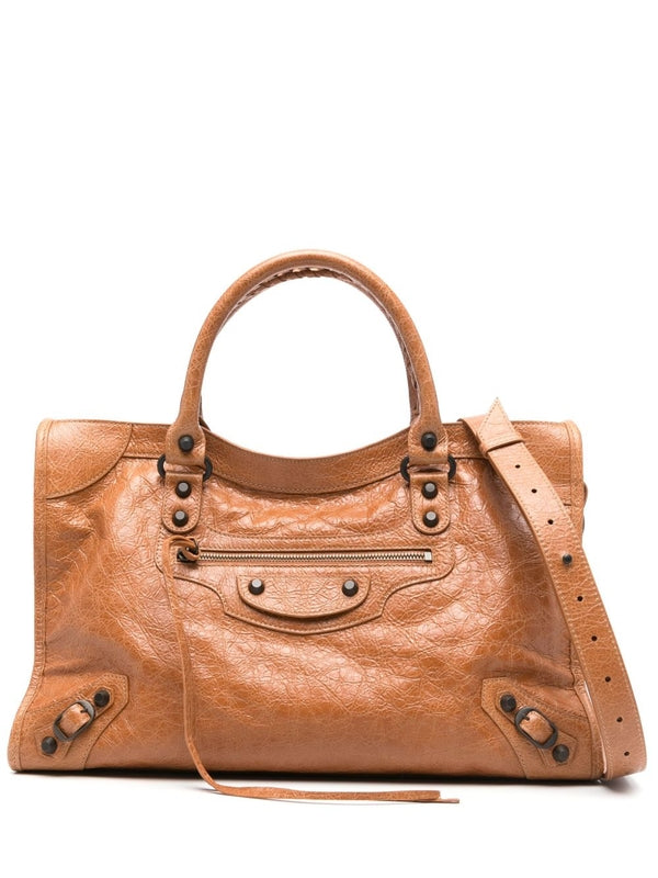 Balenciaga City Medium Brown Tote Bags