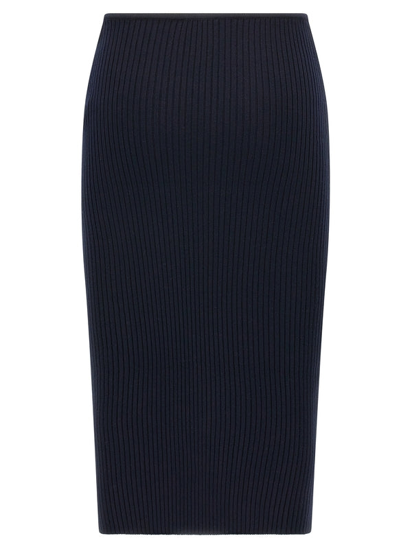 Cutout Detail
  Ribbed Midi Skirt