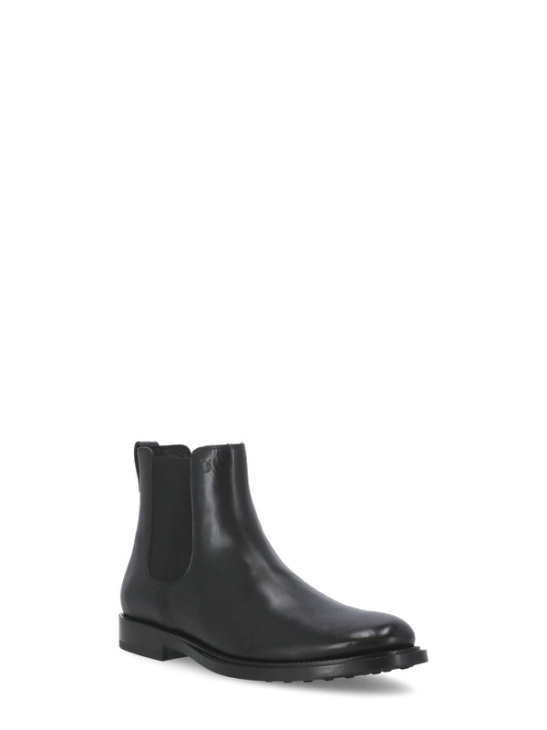 Black Leather Chelsea Boots