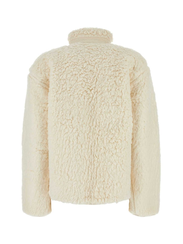 Fur High Neck Zip-Up Jacket