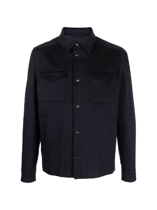 Wool Cashmere Shirt Jacket