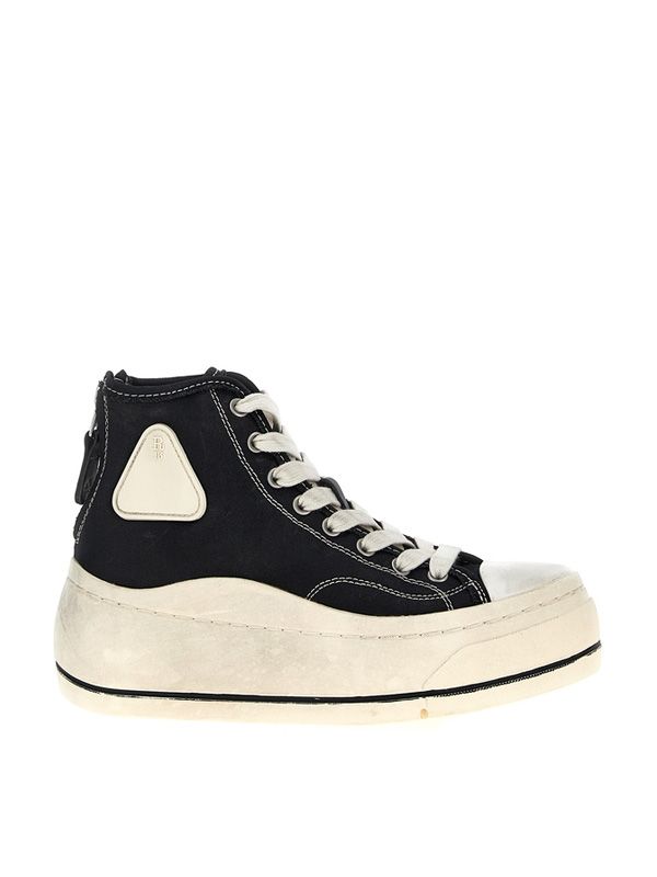 Back Zipper High-Top Sneakers