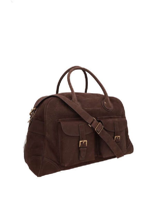 Logo Nubuck Leather Pocket
  Duffel Bag