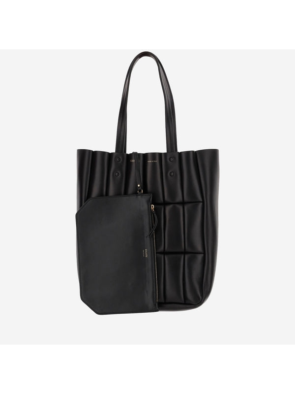 Zoe Puff Leather Tote Bag