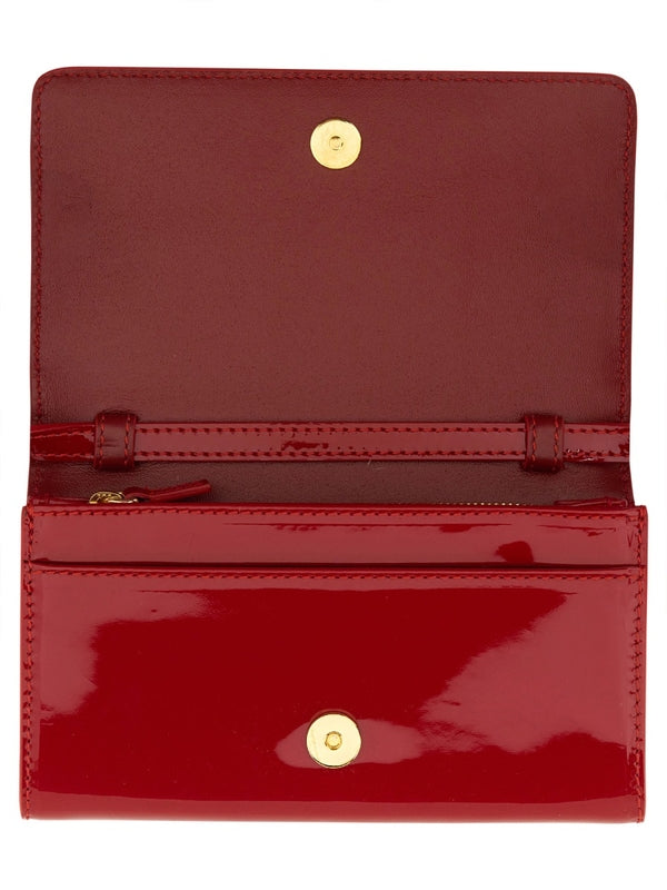 Red Calfskin Shoulder Bag
