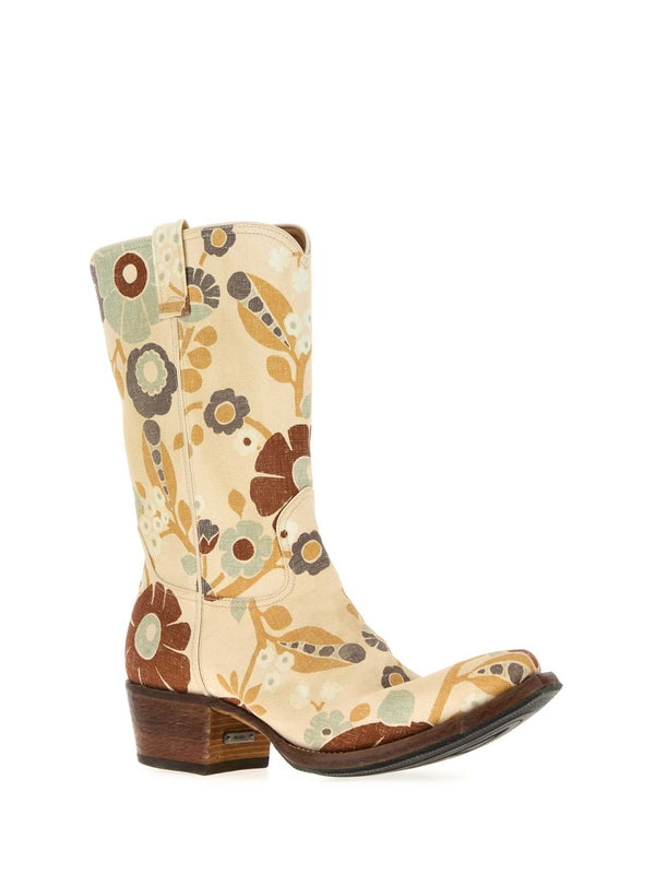 Prada Beige Middle Boots