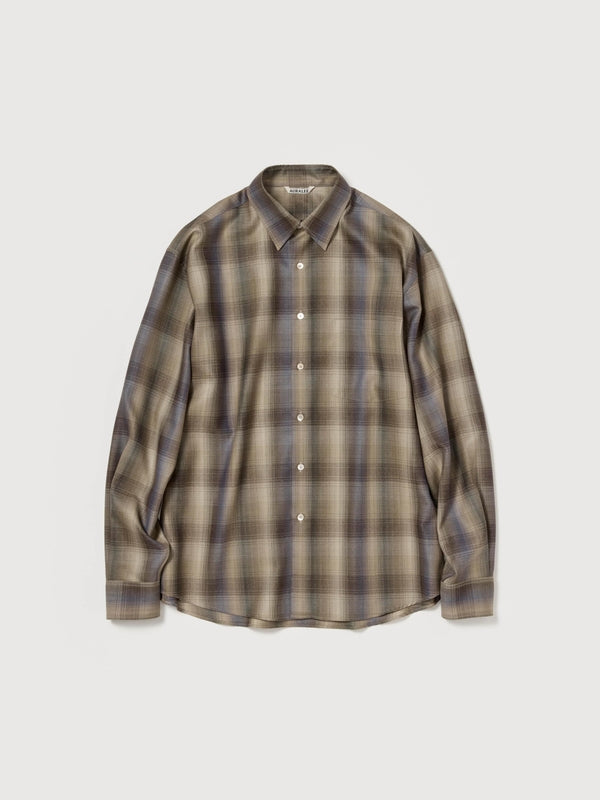Auralee Super Light Wool Check Shirt