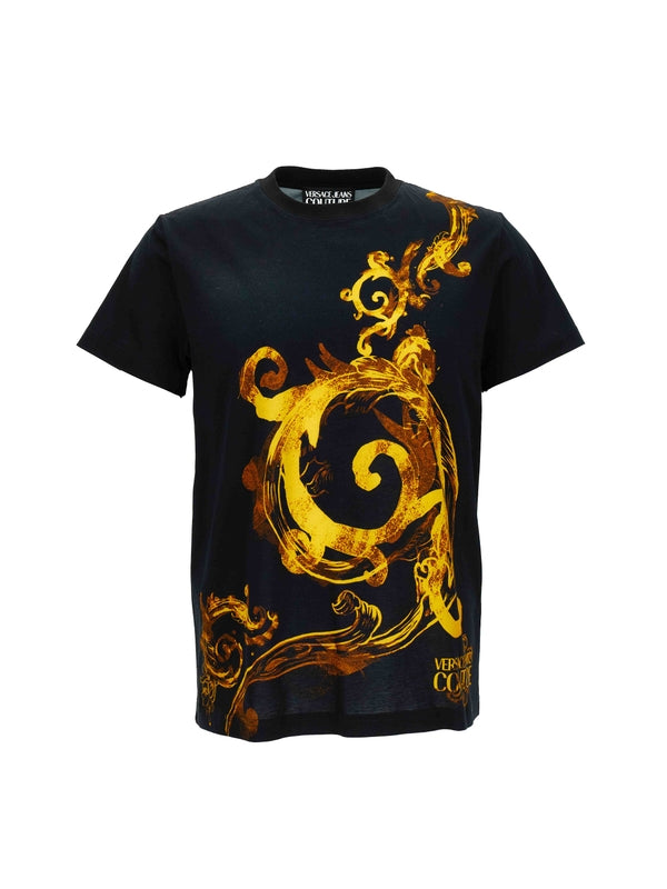 Baroque Pattern Logo Detail Short-Sleeve T-Shirt