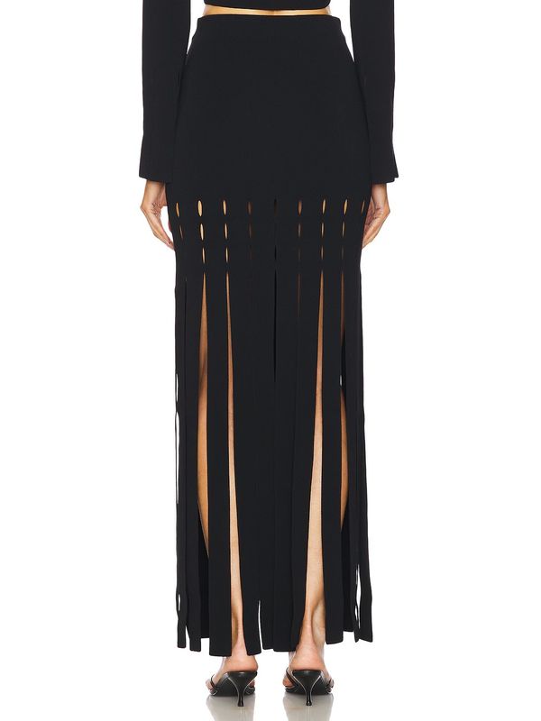 Triana Fringe
  Zipper Long Skirt