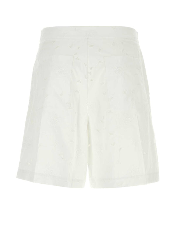 Wide Cotton Bermuda Pants