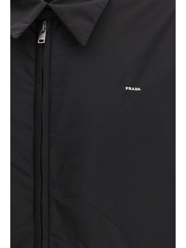 Logo Embroidered Nylon Jacket