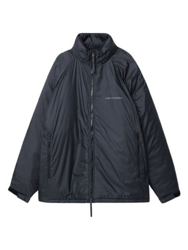 Acne Studios Black down jacket in lightweight technical fabric Jackets