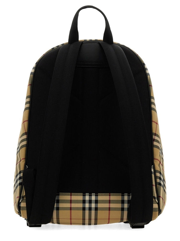 Check Pattern Nylon Backpack