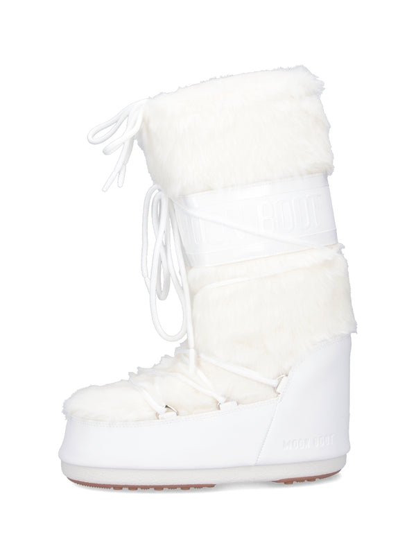 Fake Fur Lace-Up Boots