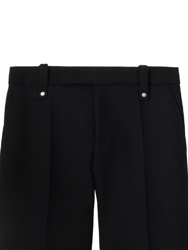 Black Wool Tailored Pants