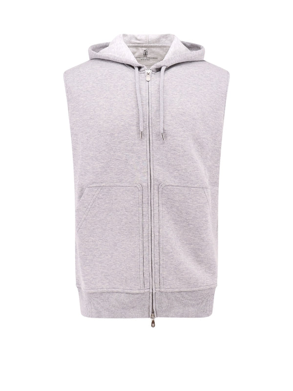 Cotton Blend Hood Vest