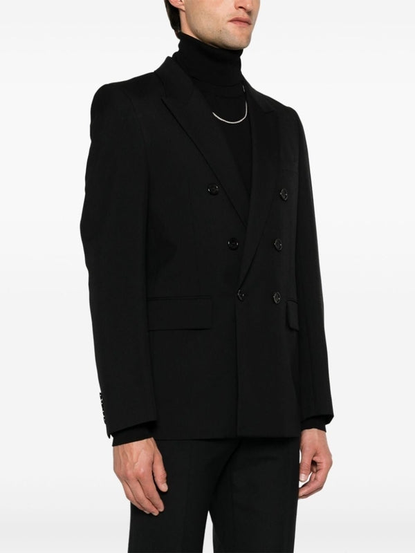 Wool Gabardine Double-Breasted Jacket