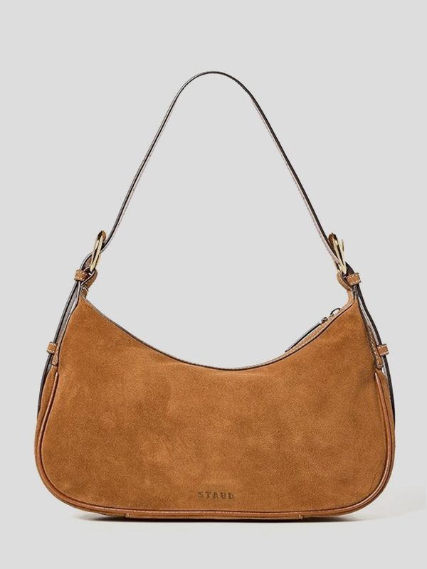 Moon Suede Leather Shoulder Bag