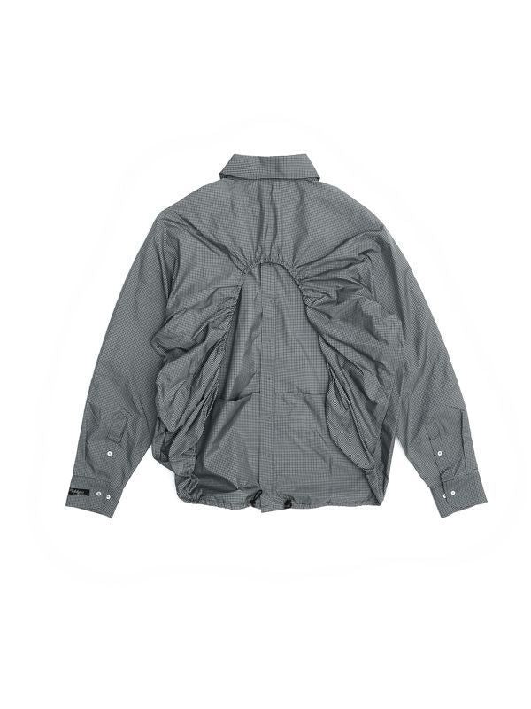 Backless Nylon Check Shirt