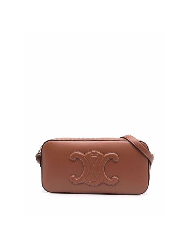 Triomphe Logo Leather Shoulder Bag