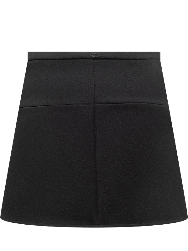 Ellipse Wrap Mini Skirt