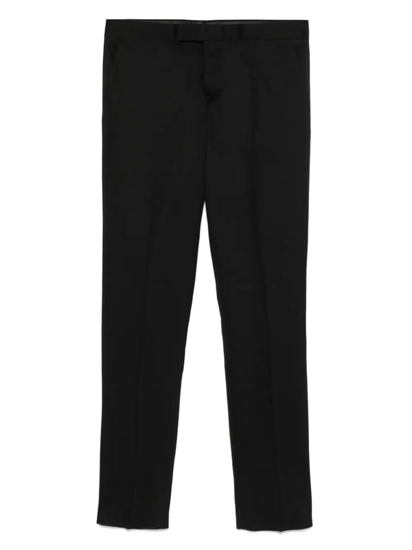 Straight Wool Tailored Pants
