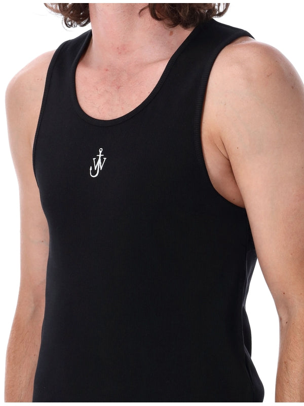 Anchor Logo Rib Tank Top