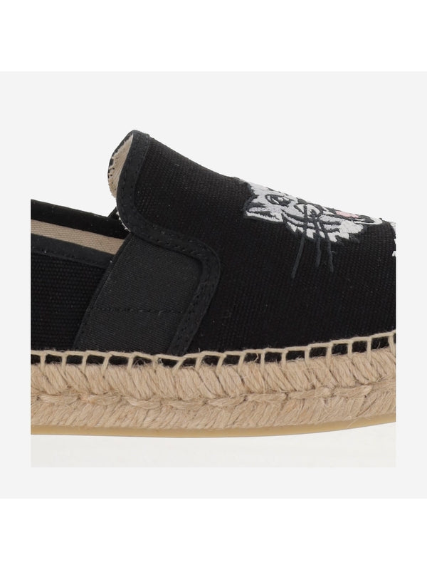 Logo Embroidery Cotton Espadrilles