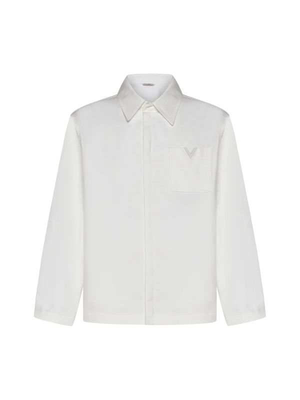 V Logo Plaque Shirt
  Jacket
