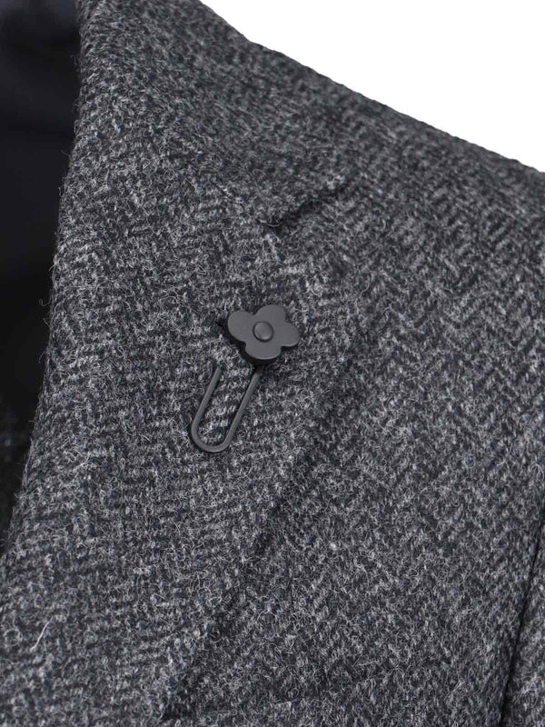 LARDINI - Boutonniere Wool Single Blazer - Jente