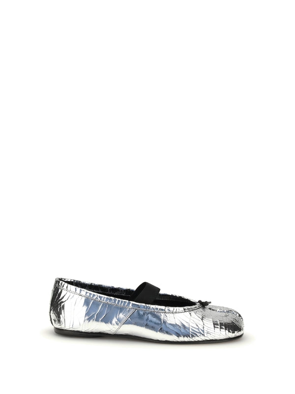 Maison Margiela Silver Flat Shoes