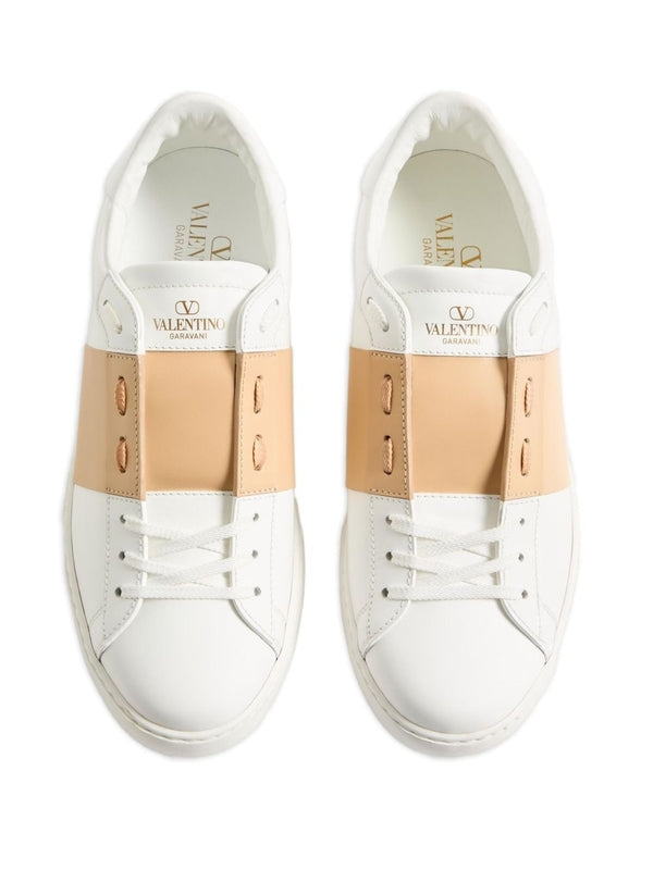 Valentino White Orange Sneakers