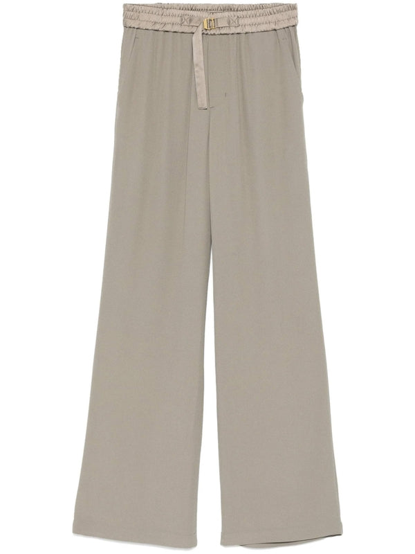 Banded Buckle Detail Flare Pants