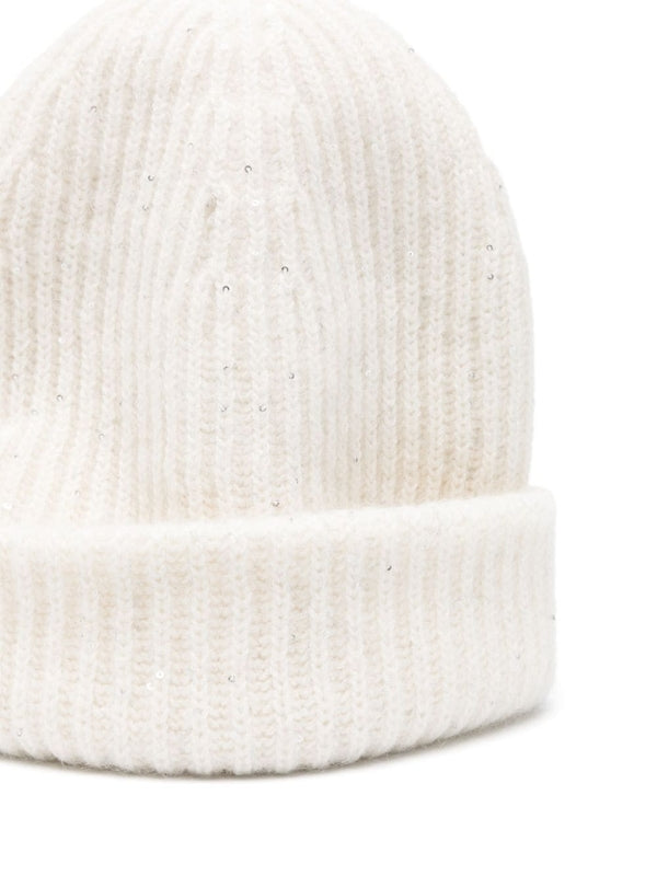 Sequin Detail Wool Blend
  Beanie