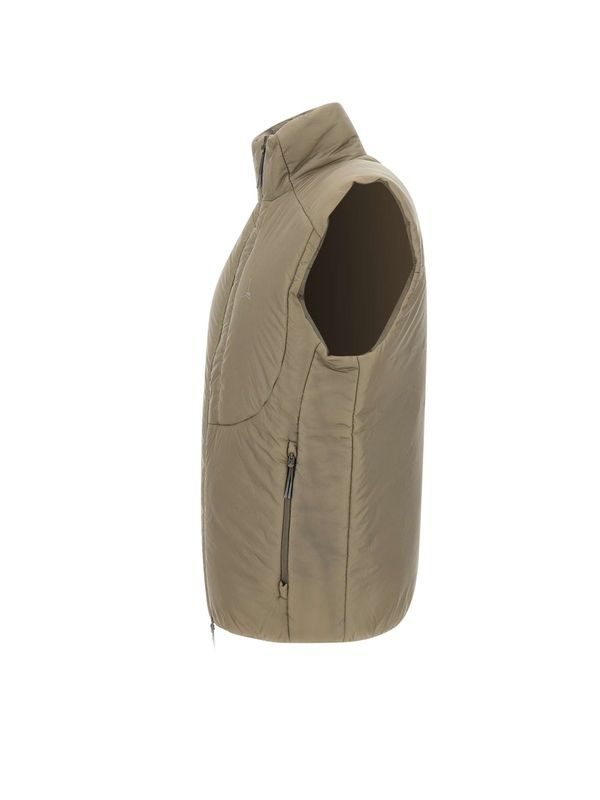 Logo High Neck Nylon Padded Vest