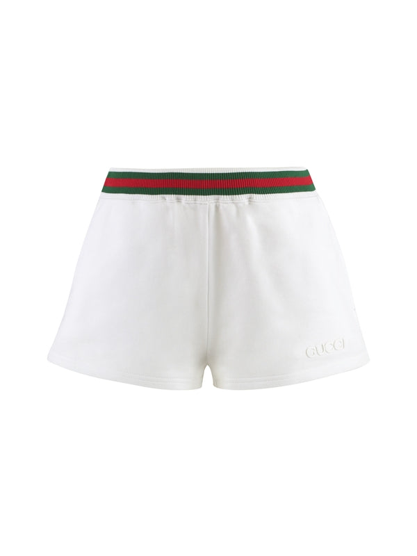 Web Detail Cotton Banding Shorts