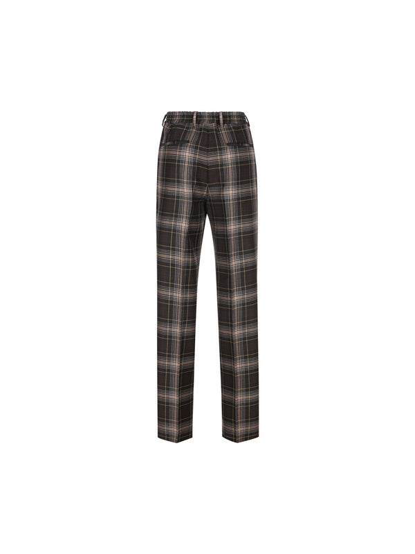 Tartan Check Wool Pants