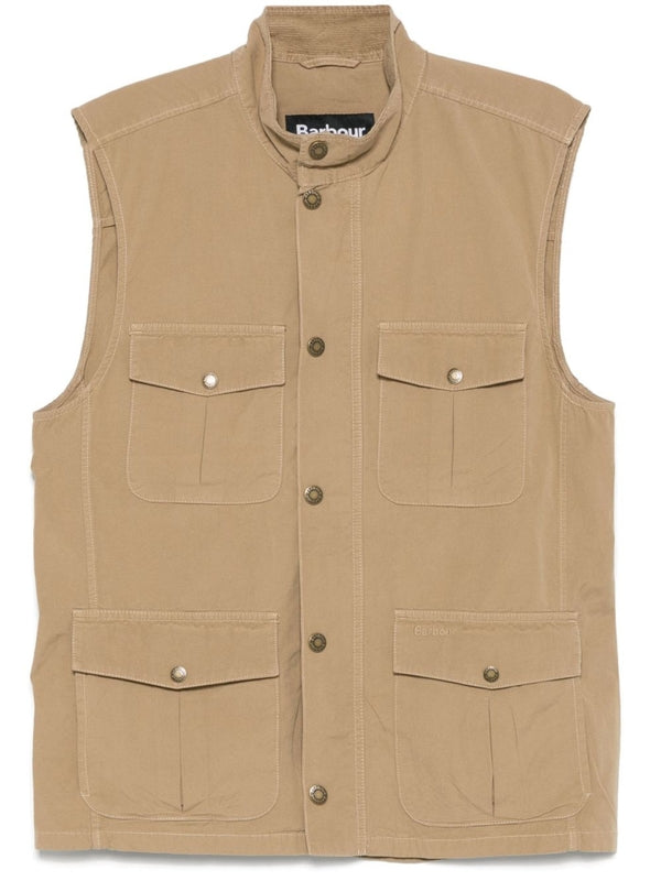 High Neck Multi Pocket Cotton Vest