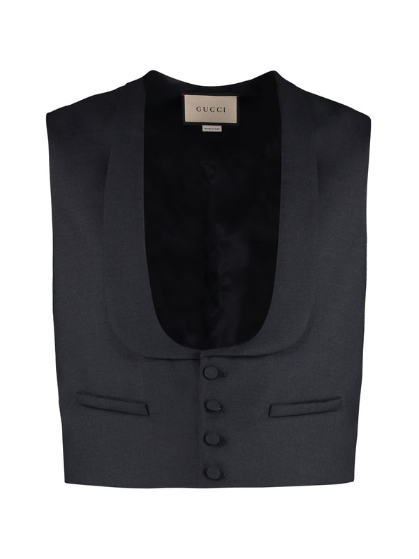 Mohair Wool Tailored Vest