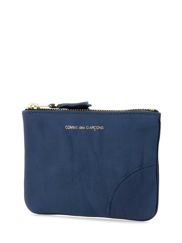 Washed Leather Zip Pouch